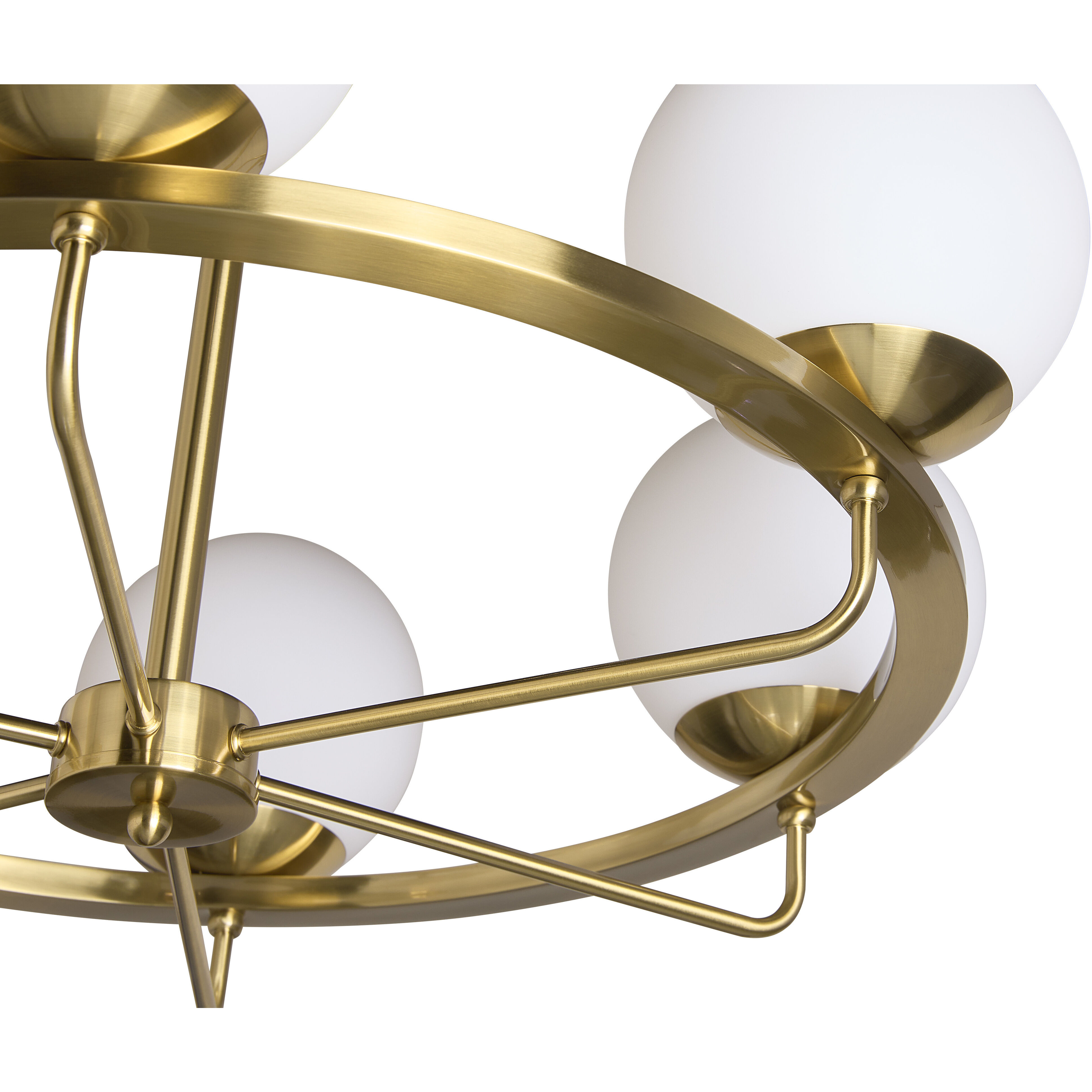 Eliora LED White / Brass Chandelier Ceiling Light